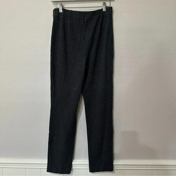 J. Jill Pointe Slim Leg Pants Dark Gray with Small Checker Print Size Small GUC - Picture 8 of 8